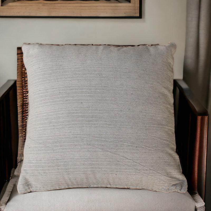 Buy Tavon Striped Woven Cushion Cover - Light Grey Cushion Covers from Vaaree