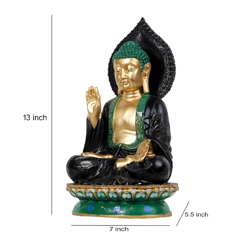 Buy Buddha Aura Showpiece - Dark Green Showpieces from Vaaree