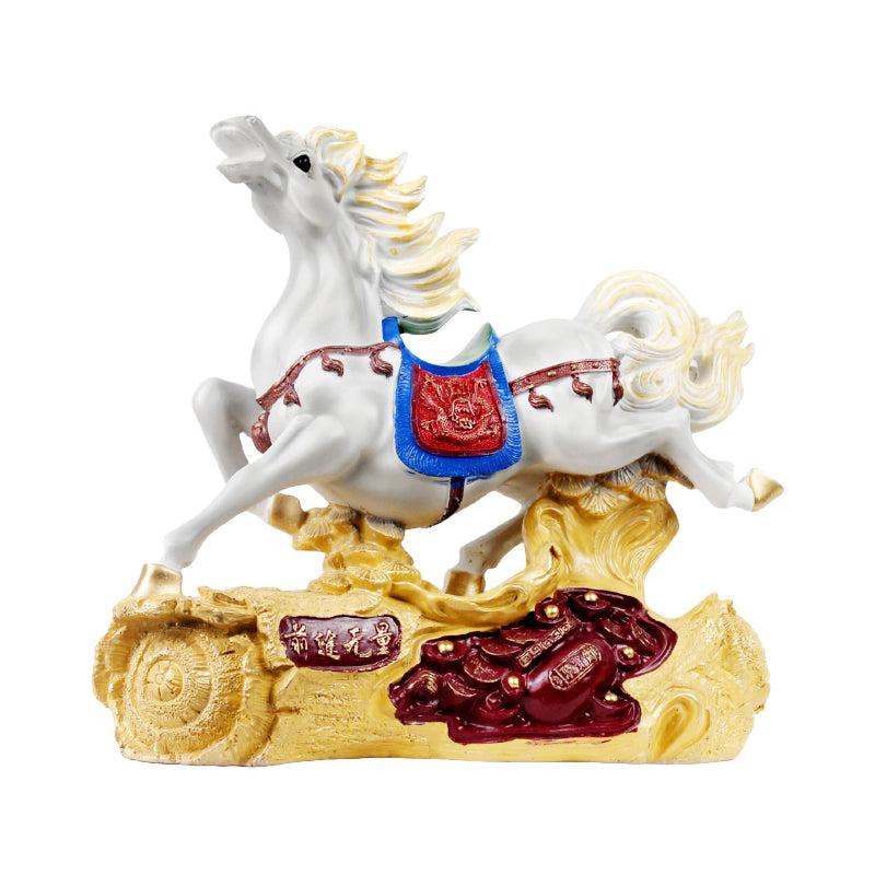 Buy Stallion Chariot Showpiece - Gold & White Showpieces from Vaaree