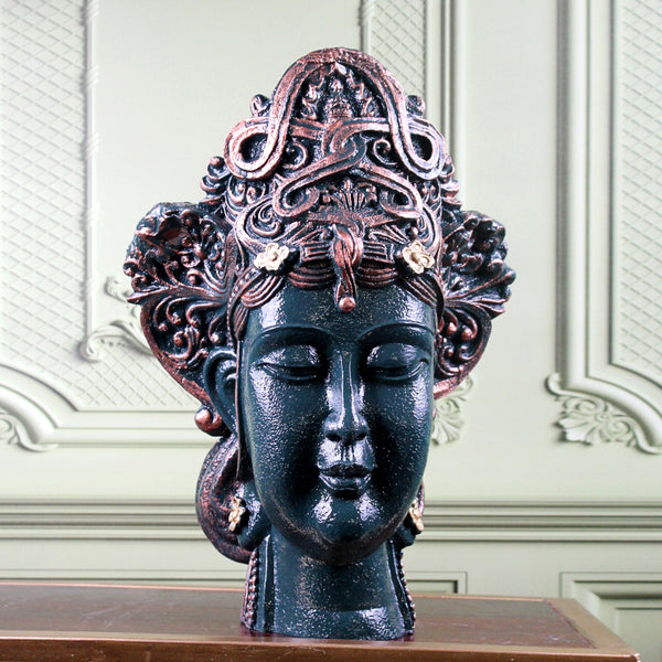 Buddhamrita Head Showpiece - Grey