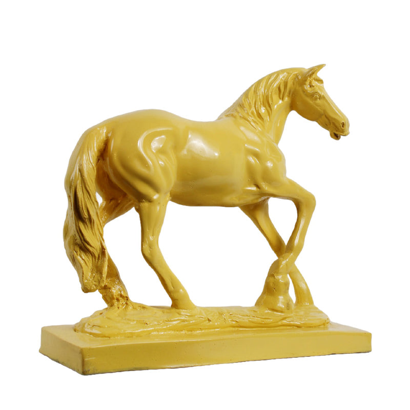 Buy Stallion Storm Showpiece - Yellow Showpieces from Vaaree