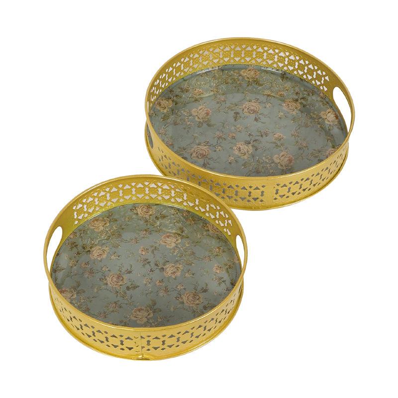 Buy Rossa Jaali Serving Tray - Set Of Two Serving Tray from Vaaree