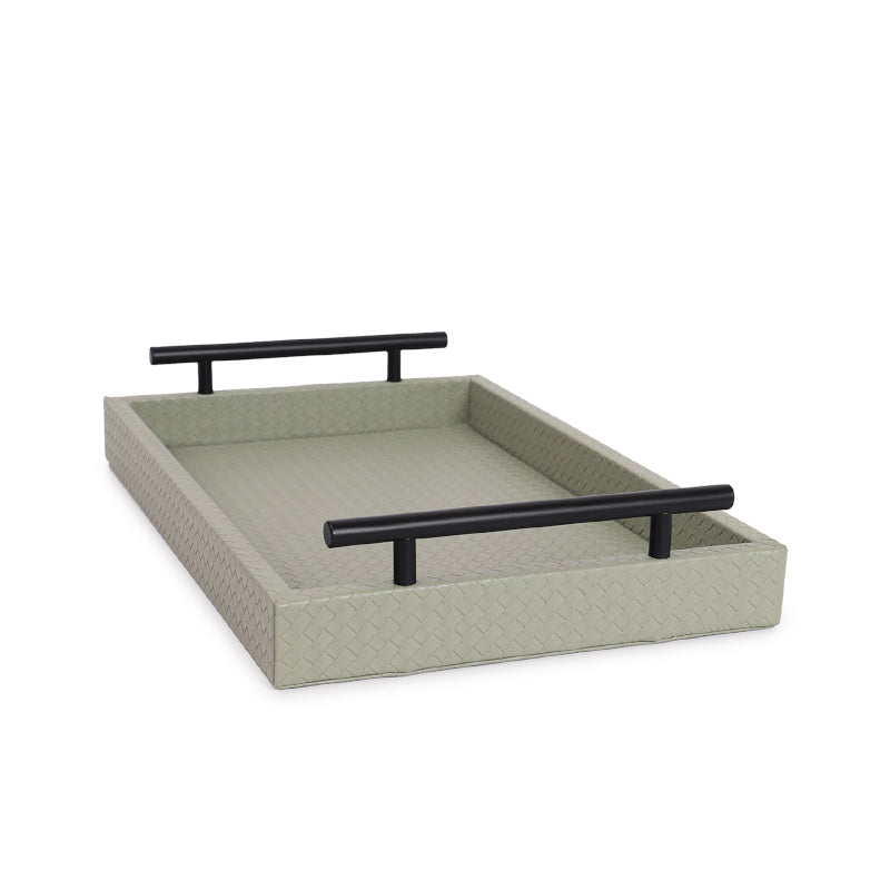 Serving Tray - Lemro Vegan Leather Serving Tray - Green