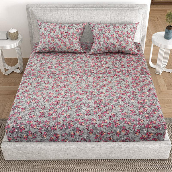 Buy Oriental Floral Bedsheet - Pink Bedsheets from Vaaree