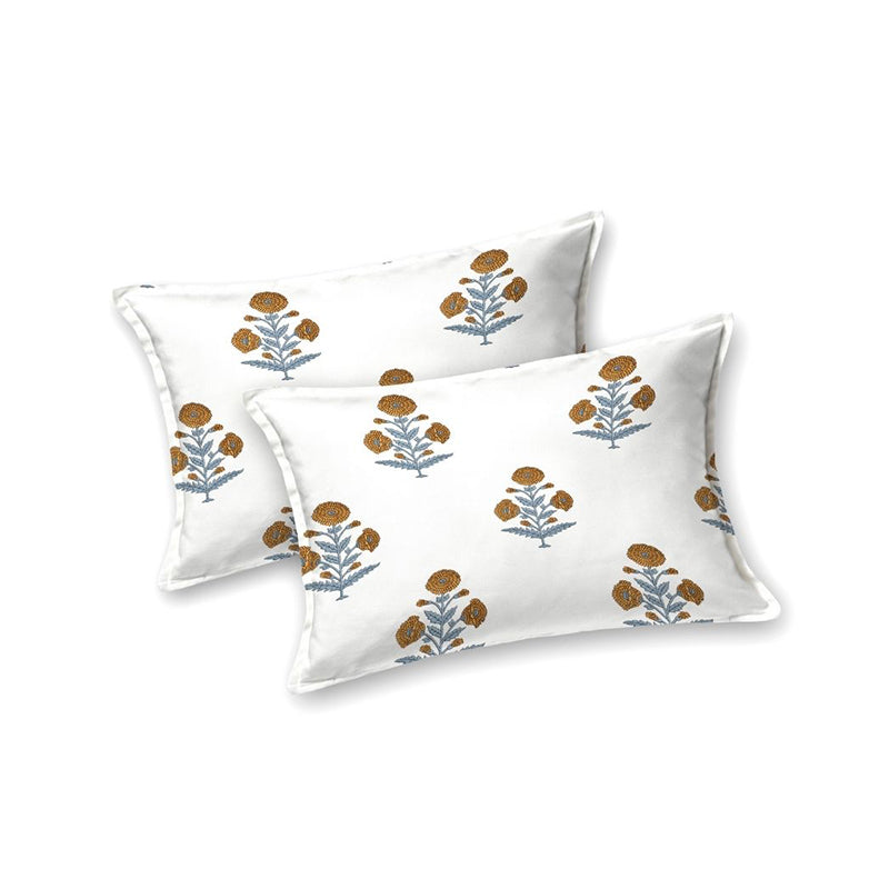 Buy Sambul Floral Bedsheet - White & Brown Bedsheets from Vaaree