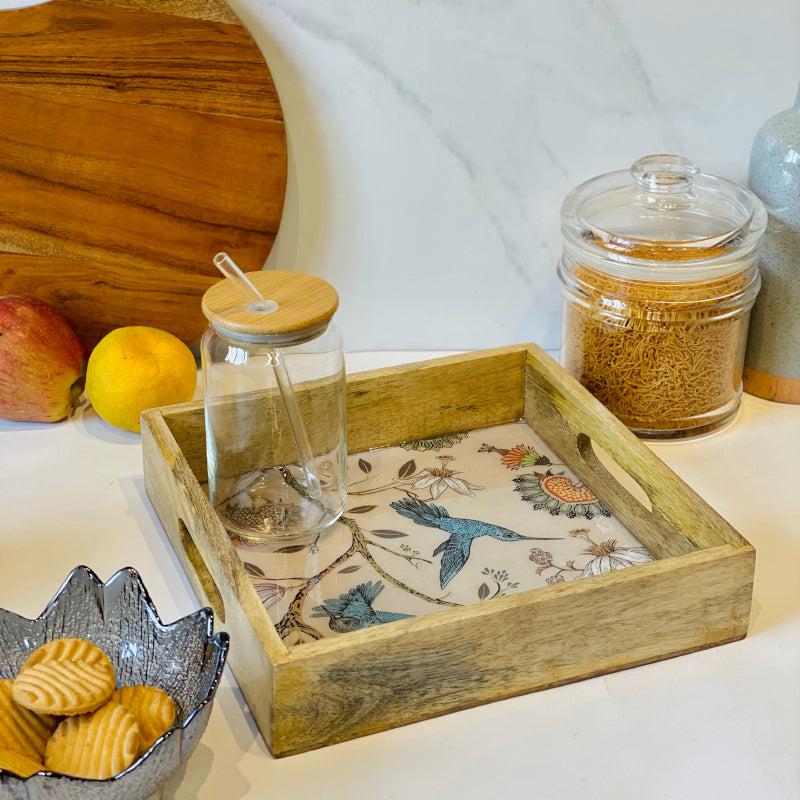 Buy Nector Garden Mangowood Tray Serving Tray from Vaaree