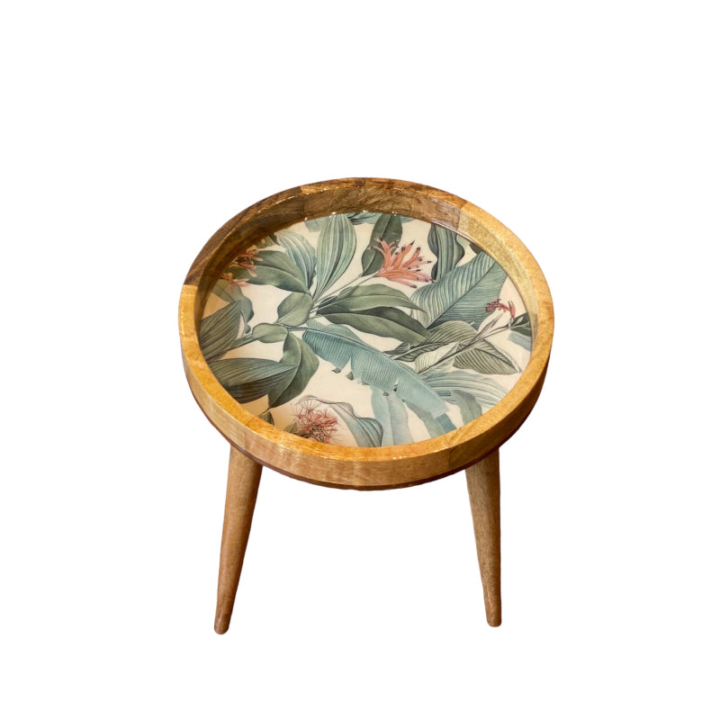 Buy Tiger Lily Mangowood Accent Table Side & Bedside Tables from Vaaree