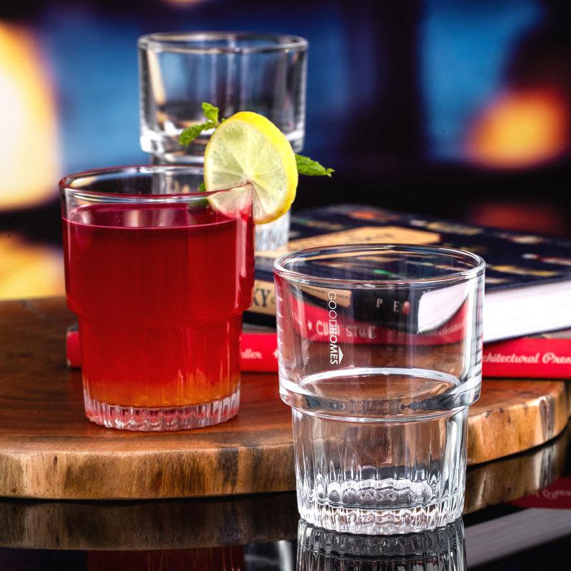 Buy Jillian Glass Tumbler (210 ML) - Set Of Twelve Drinking & Juice Glasses from Vaaree