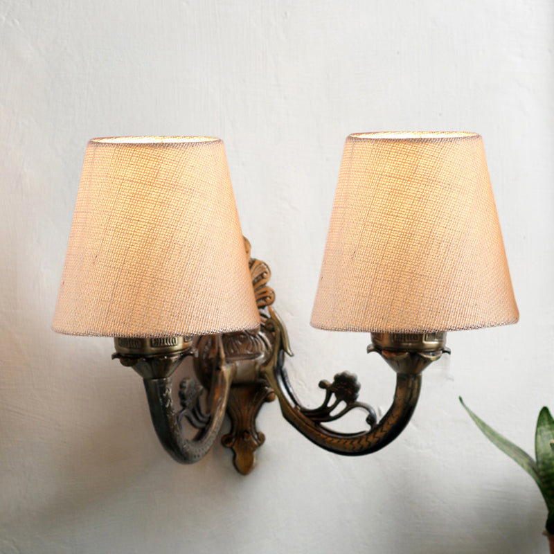 Wall Lamp - Vintage Conical Duo Wall Lamp - White