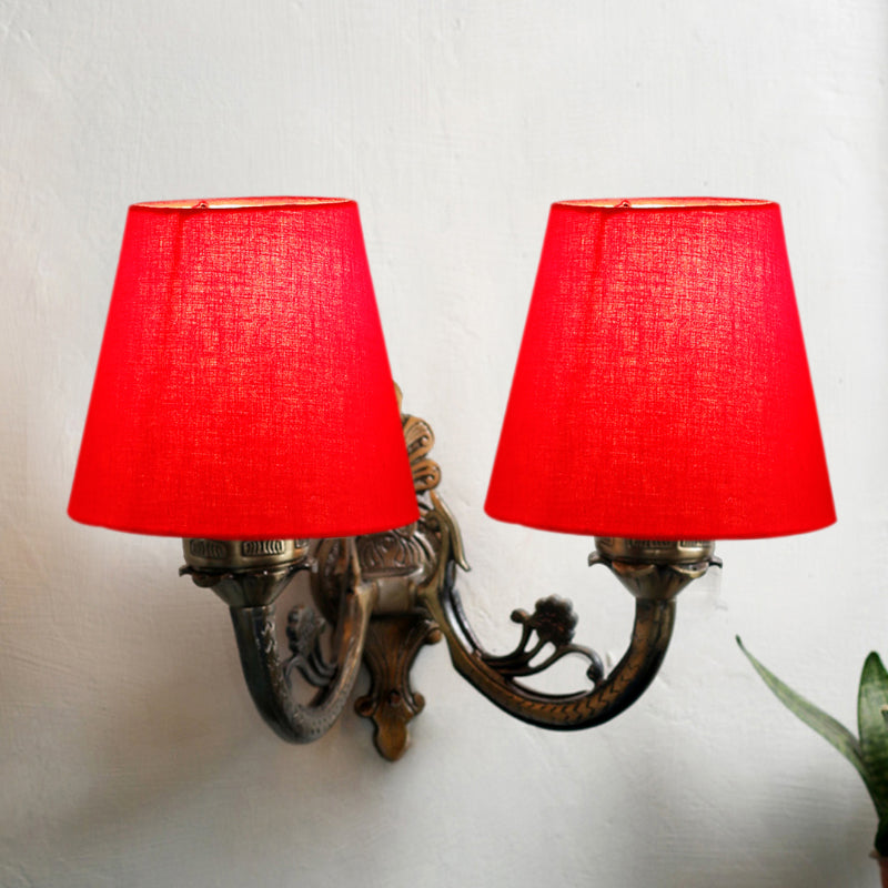 Wall Lamp - Vintage Conical Duo Wall Lamp - Red