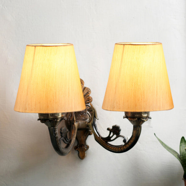 Buy Vintage Conical Duo Wall Lamp - Off White Wall Lamp from Vaaree