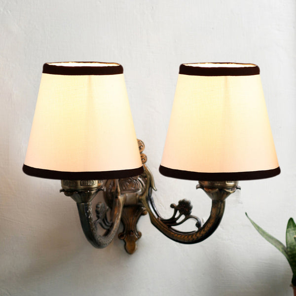 Buy Vintage Conical Duo Wall Lamp - White & Black Wall Lamp from Vaaree