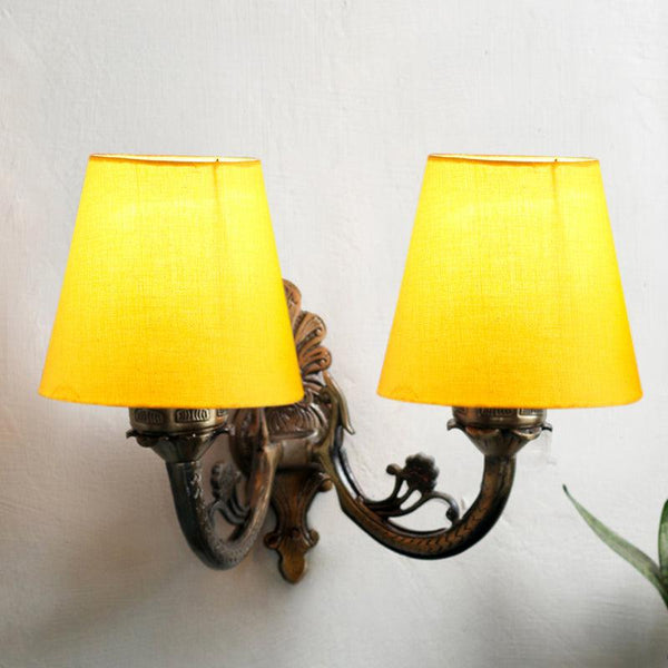 Buy Vintage Conical Duo Wall Lamp - Yellow Wall Lamp from Vaaree