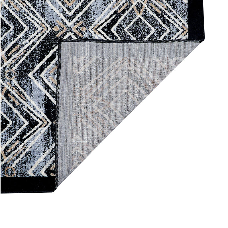 Buy Yvonne Anti Skid Carpet - Black & Grey Carpet from Vaaree