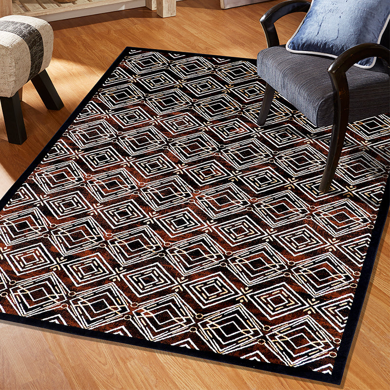 Buy Yvonne Anti Skid Carpet - Black & Red Carpet from Vaaree