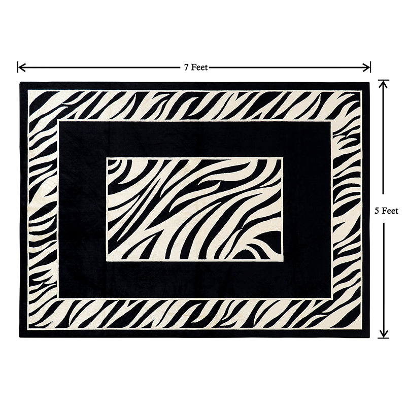 Buy Ginette Zebra Stripe Anti Skid Carpet Carpet from Vaaree