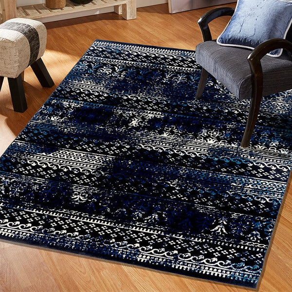 Buy Karta Anti Skid Rug - Blue Rugs from Vaaree