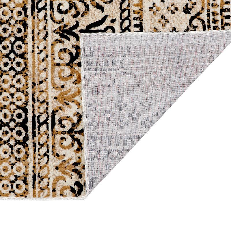 Buy Driva Ethnic Rug - Beige & Blue Rugs from Vaaree