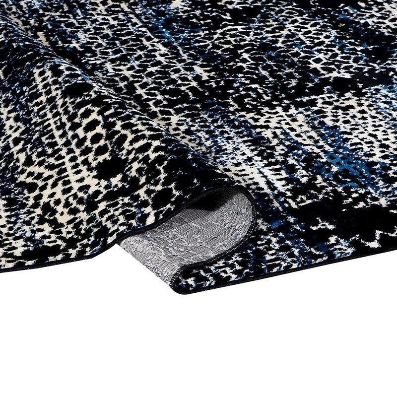 Buy Rieva Anti Skid Rug - Black & Blue Rugs from Vaaree