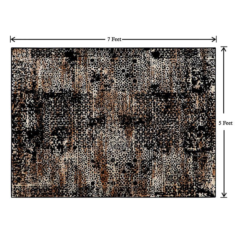 Buy Alda Anti Skid Rug - Black & Brown Rugs from Vaaree