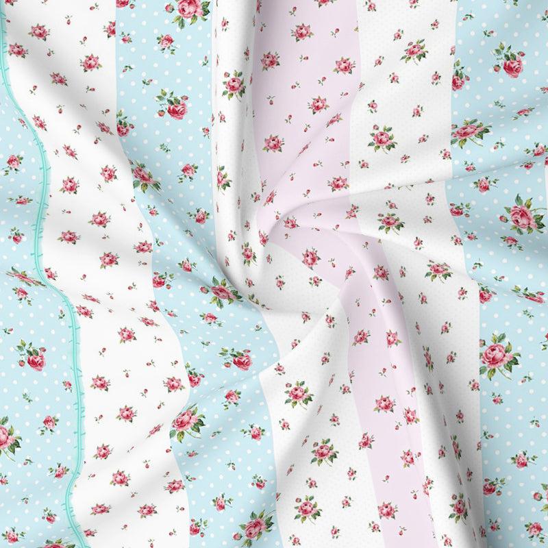 Buy Pitranga Floral Bedsheet - Blue & Pink Bedsheets from Vaaree