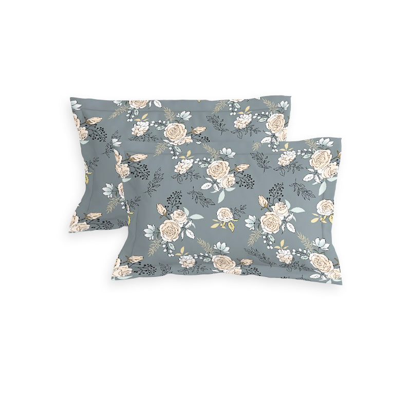 Buy Ravalya Floral Bedsheet - Grey Bedsheets from Vaaree