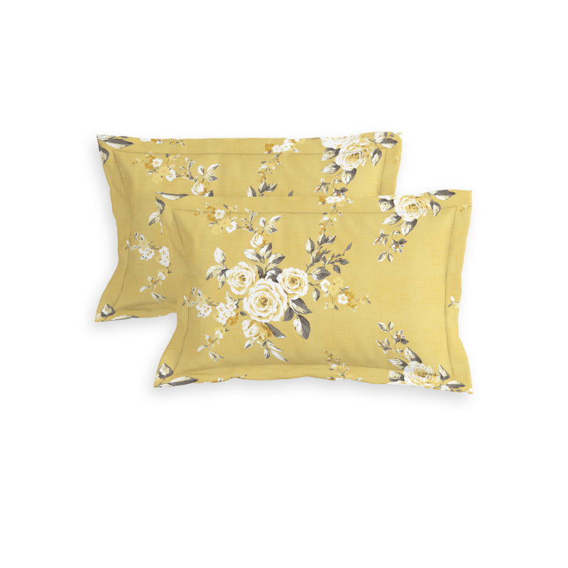 Buy Rafaza Floral Bedsheet - Yellow Bedsheets from Vaaree