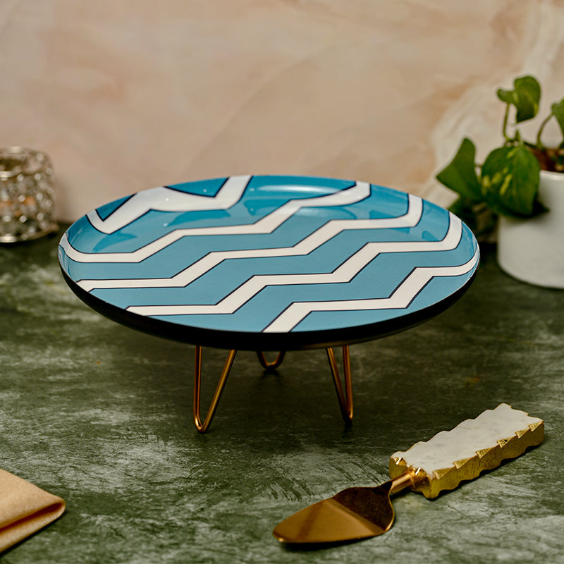 Cake Stand - Tuqua Zig Zag Metal Cake Stand