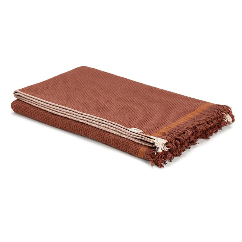 Buy Gamchha Terry Cotton Bath Towel - Brown Bath Towels from Vaaree