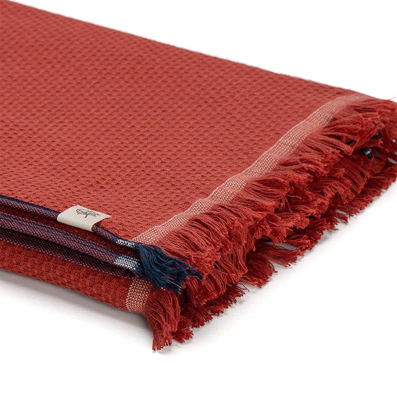 Buy Gamchha Terry Cotton Bath Towel - Red Bath Towels from Vaaree