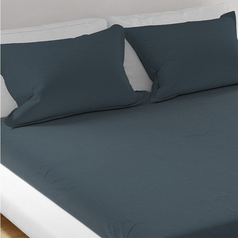 Bedsheets - Solid Bliss Percale Solid Bedsheet - Blue