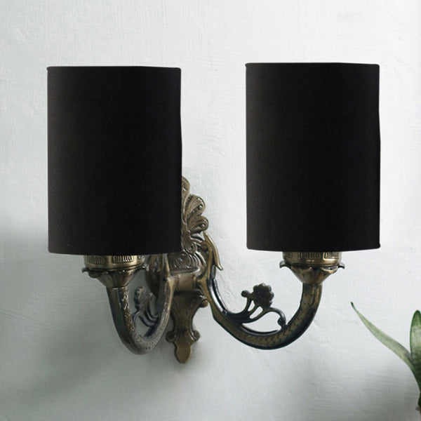 Wall Lamp - Vintage Cylindrical Duo Wall Lamp - Black