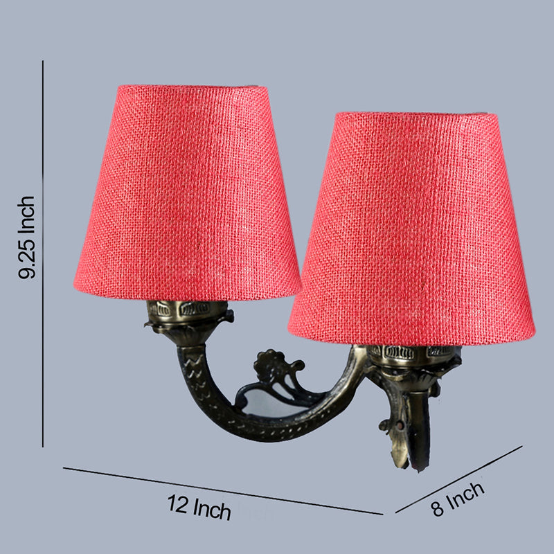 Wall Lamp - Vintage Conical Duo Wall Lamp - Pink