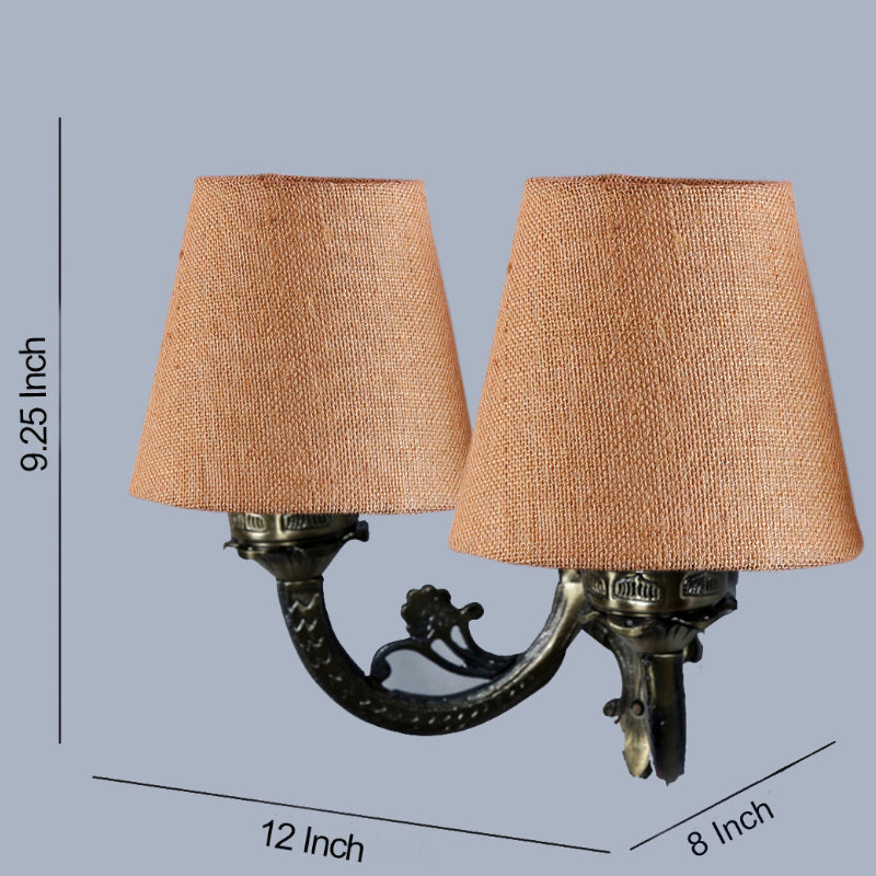 Wall Lamp - Vintage Conical Duo Wall Lamp - Beige