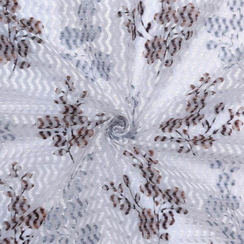 Buy Joda Floral Sheer Curtain - Brown Curtains from Vaaree