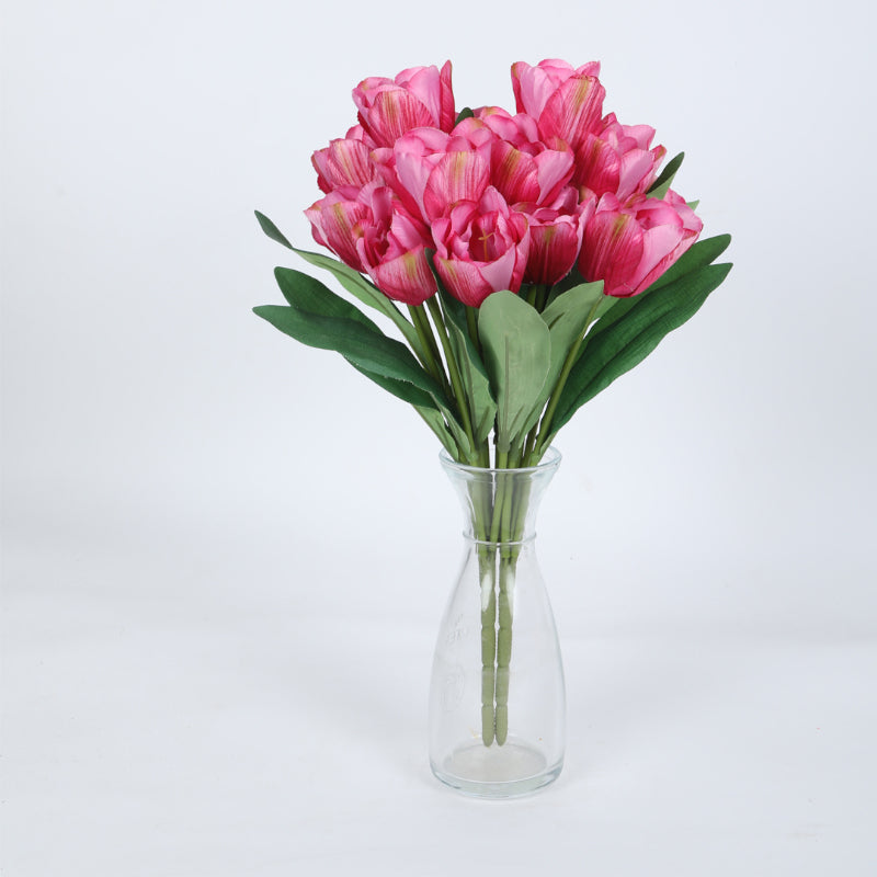 Buy Faux Wild Tulip Bunch (Dark Pink) - Set Of Three Artificial Flowers from Vaaree