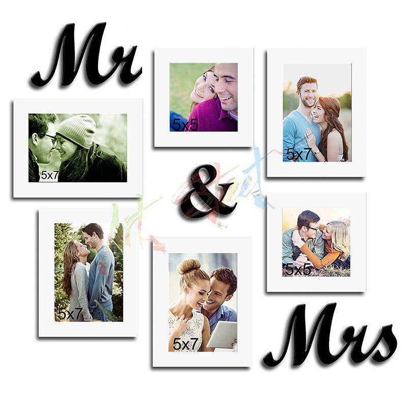 Buy Mr & Mrs Magna Photo Frame - Set Of Six Photo Frames from Vaaree