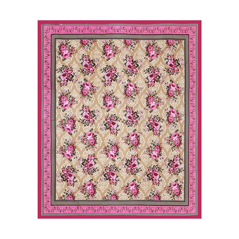 Buy Comet Floral Bedsheet - Pink & Beige Bedsheets from Vaaree