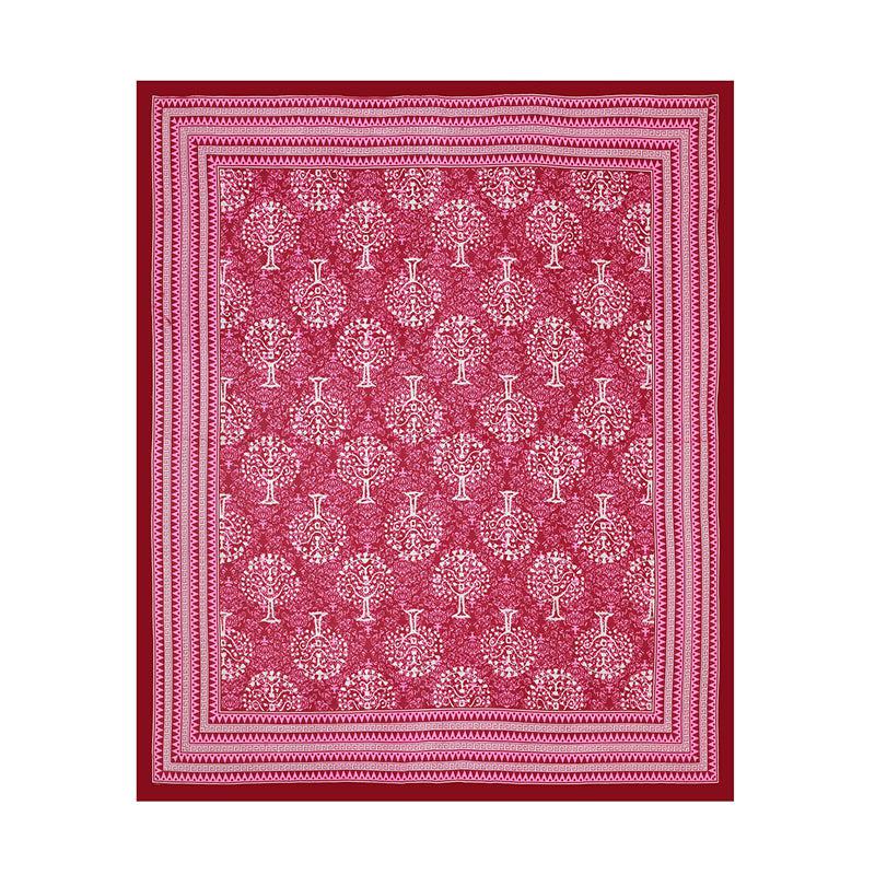 Buy Vaasa Ethnic Bedsheet - Dark Pink Bedsheets from Vaaree