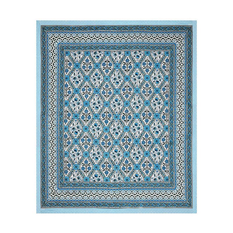 Buy Tasho Geometric Bedsheet - Blue Bedsheets from Vaaree