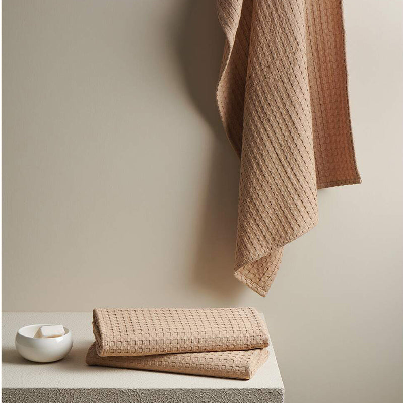 Buy Alyssa Pebble Textured Waffle Towel Combo (Sand) - Four Piece Set Towel Sets from Vaaree