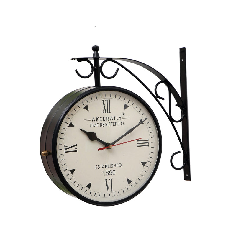 Wall Clock - Rija Double Sided Wall Clock - Black