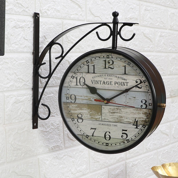 Wall Clock - Abstract Double Sided Station Clock