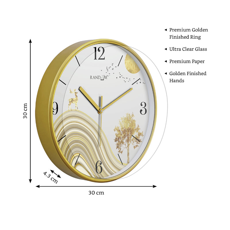 Wall Clock - Golden Mirage Wall Clock