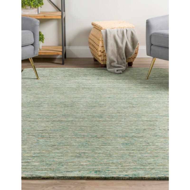 Buy Leyla Hand Woven Rug - Sea Green Rugs from Vaaree