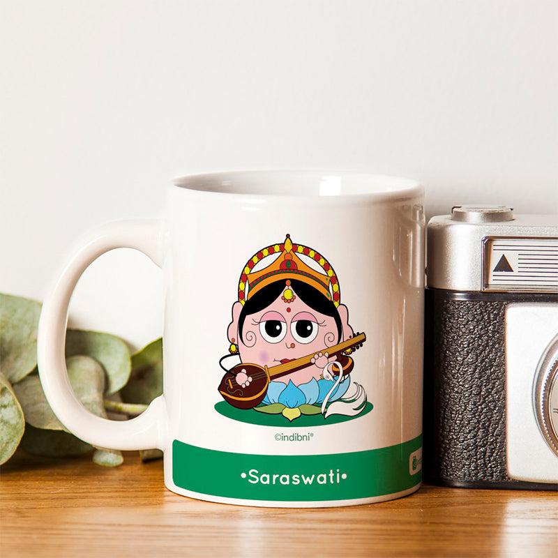 Buy Whimsy Cute Saraswati Mug - 300 ML Mug from Vaaree