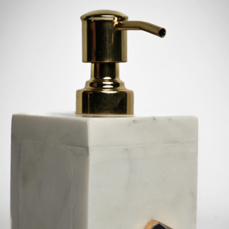 Buy Kade Handcrafted Agate & Marble Soap Dispenser - Blue Accessories & Sets from Vaaree