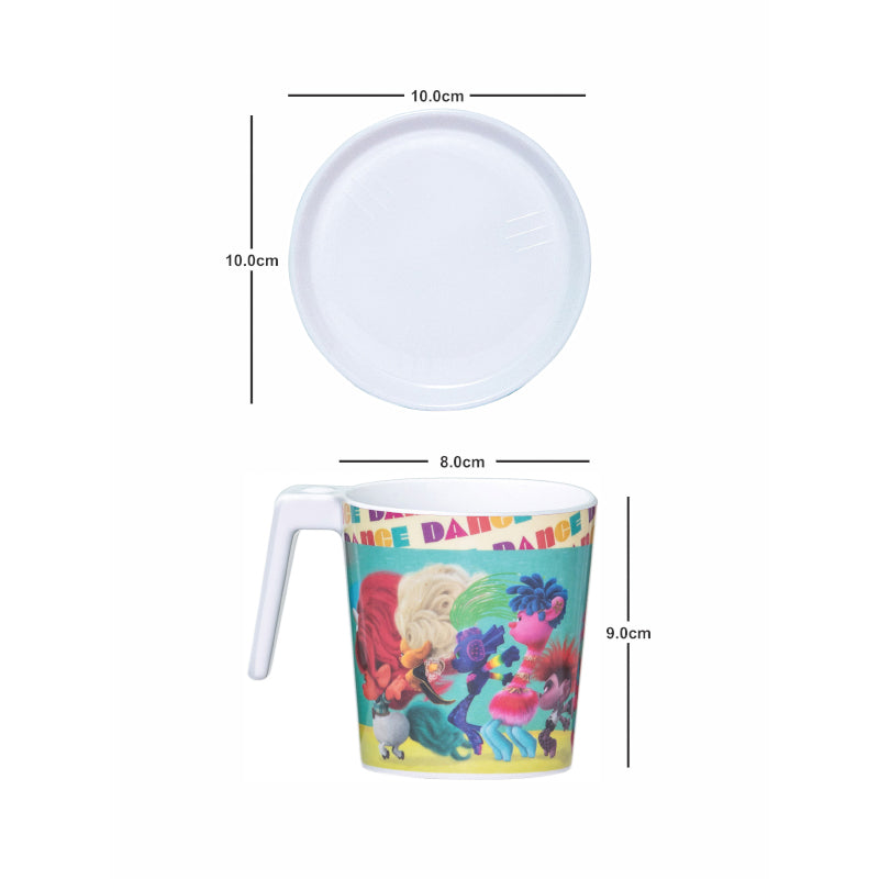 Mug & Tea Cup - Trolls Fun Kids Mug With Coasters (320 ML) - Set Of Four