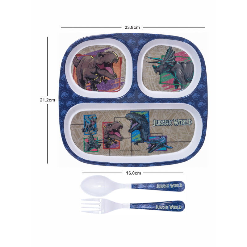 Buy Dino Park Kids Dining Set - Five Piece Set Kids Dinner Set from Vaaree