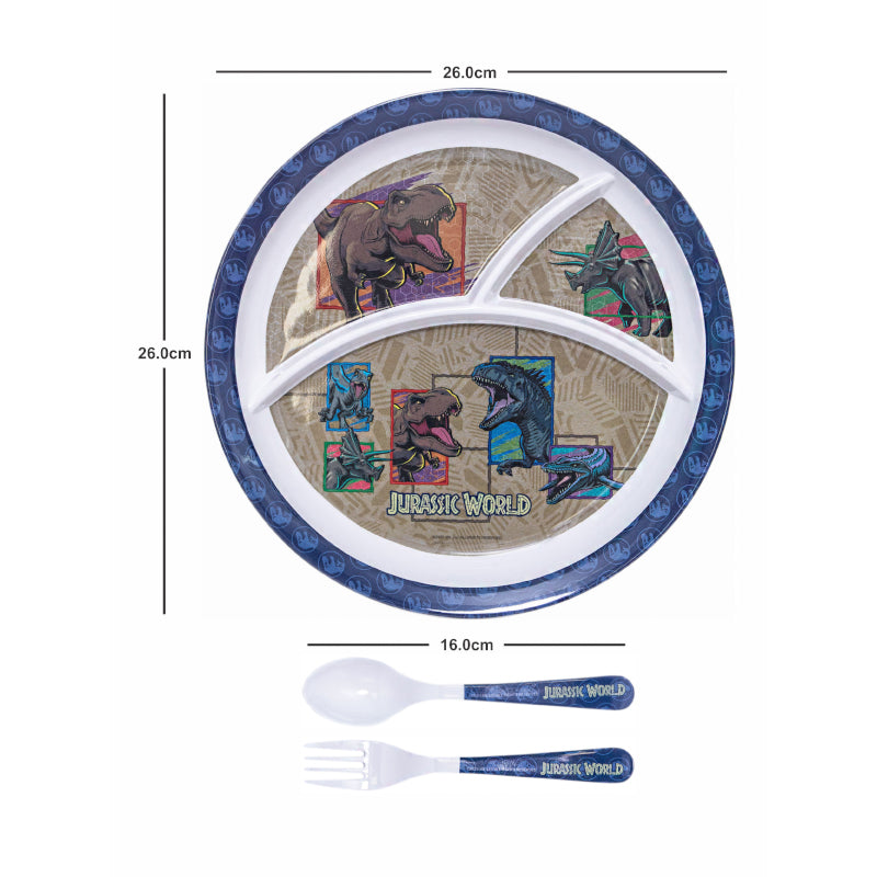 Buy Dino Adventure Kids Dining Set - Five Piece Set Kids Dinner Set from Vaaree